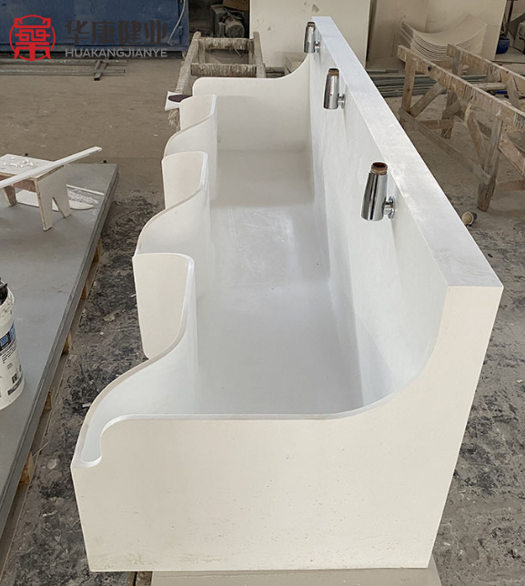 Acrylic PMMA Fiber Solid Surface Stone Cleaning Sink Artificial Stone Scrub Sink