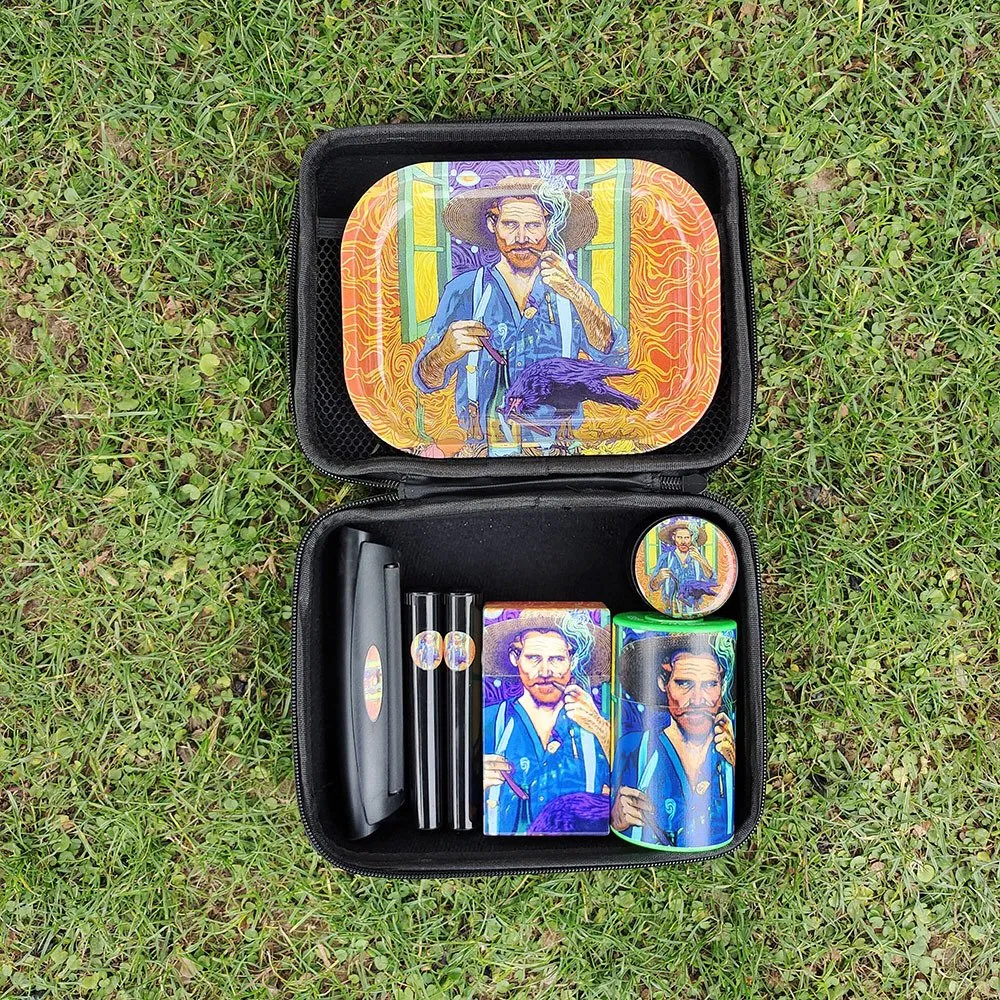 Gift Box with Three Sets of Pipe Smoke Mill Storage Box Smoke Mill Accessories Set Wholesale