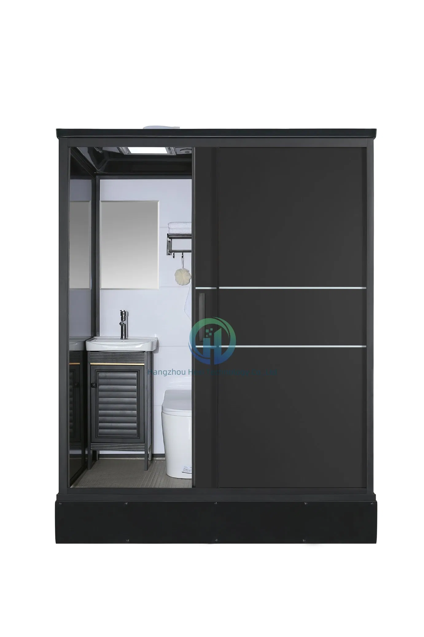 Elegant Sanitary Ware Prefab Bathroom with Integrated Toilet and Shower Space