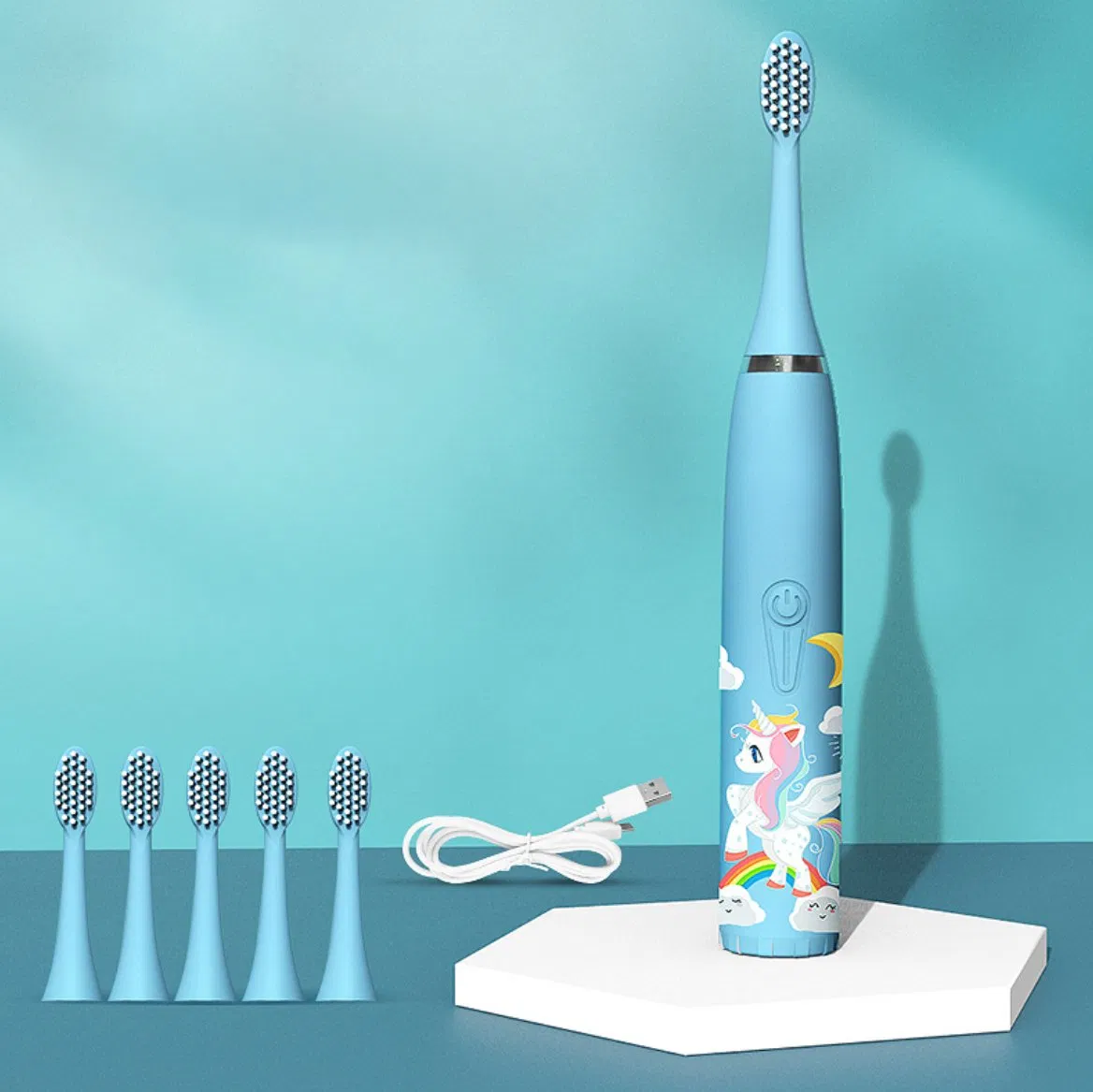Electric Toothbrush Kids Rotation Vitality Cartoon Soft Bristles Battery Powered Tooth Brush for Children Oral Gum Care