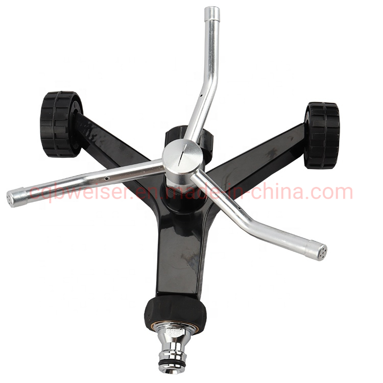 Metal 3-Arm Sprinkler with Wheel Base