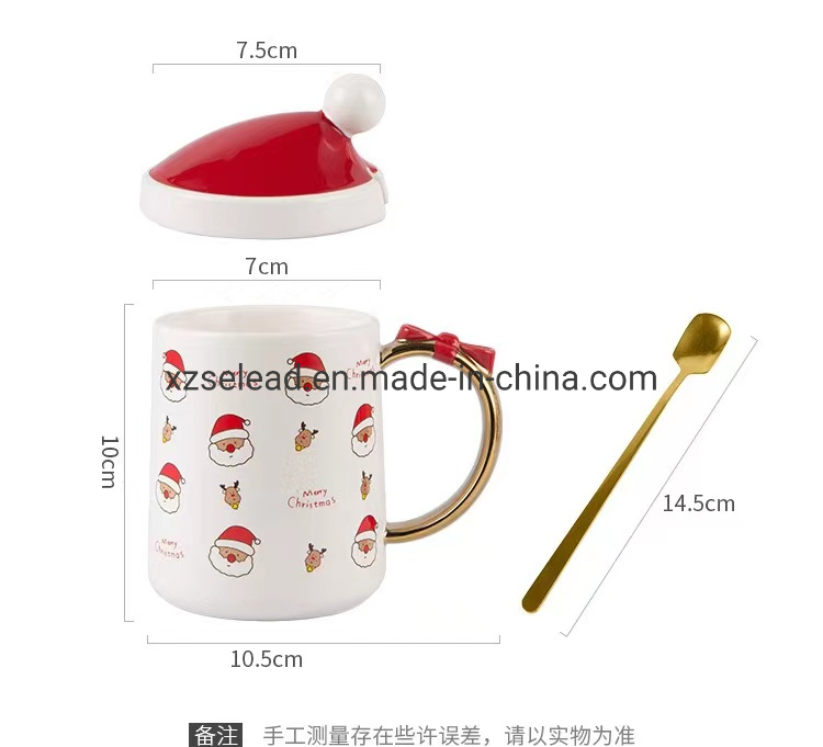 Creative Christmas Coffee Cup Custom Printing Mug Christmas Snowman Shaped Ceramic Coffee Cup with Handle for Kids Christmas