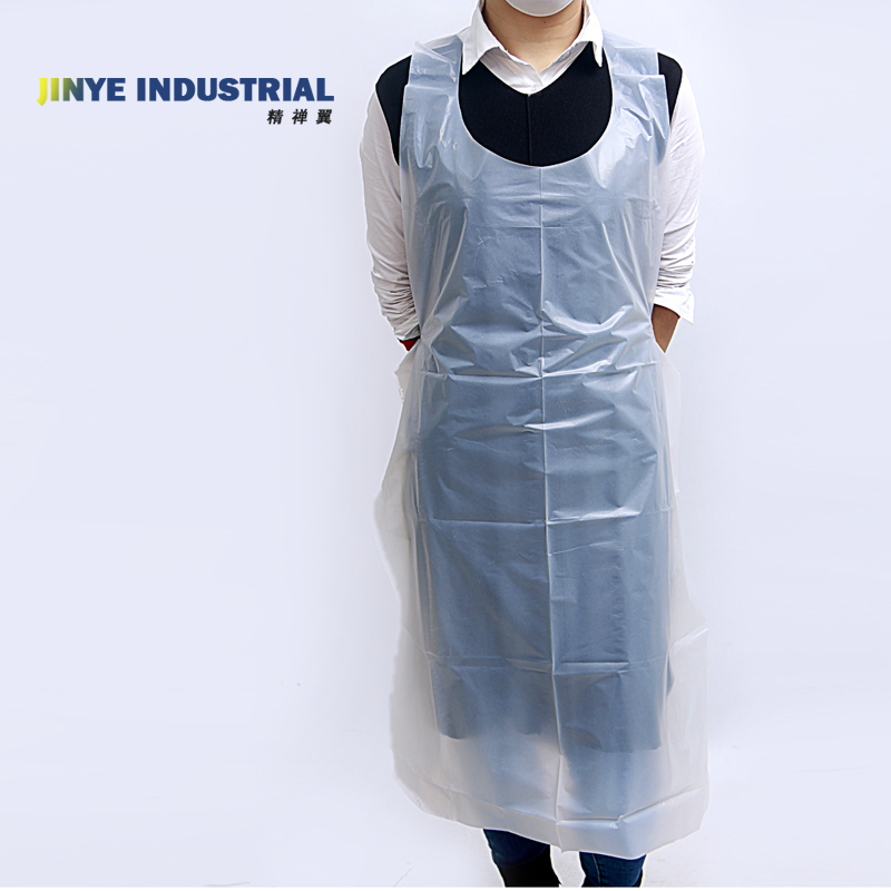 High Quality Blue White Disposable PE Polypropylene Apron Waterproof for Kitchen Cooking
