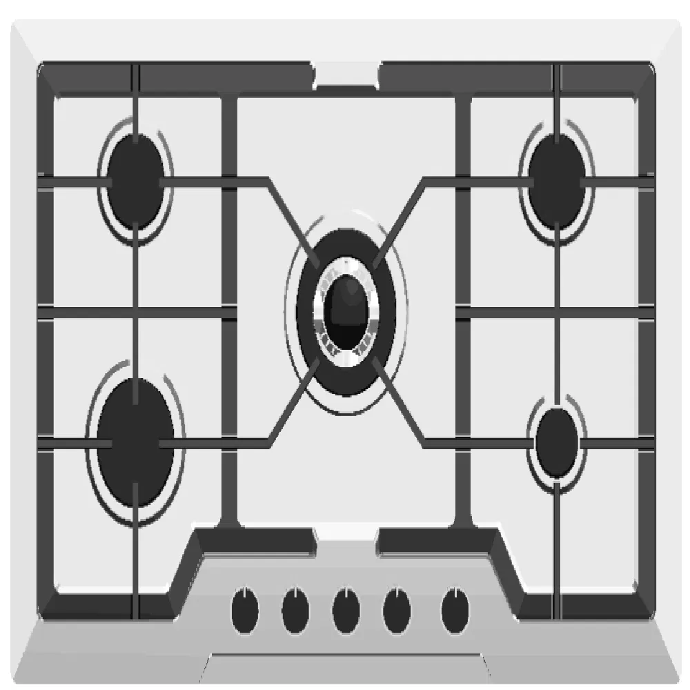 Home Appliance Built in Cookware Stainless Steel Gas Stove 5 Burner