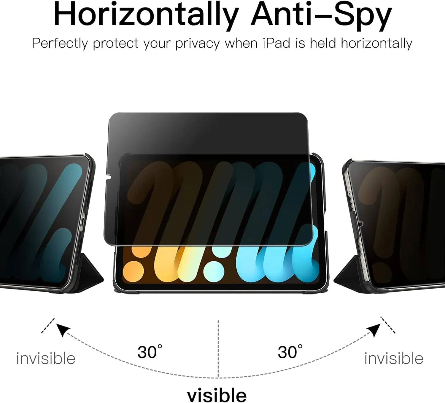 Защитное стекло 9H Privacy для Apple iPad Mini 6 (8.3 дюйма)
