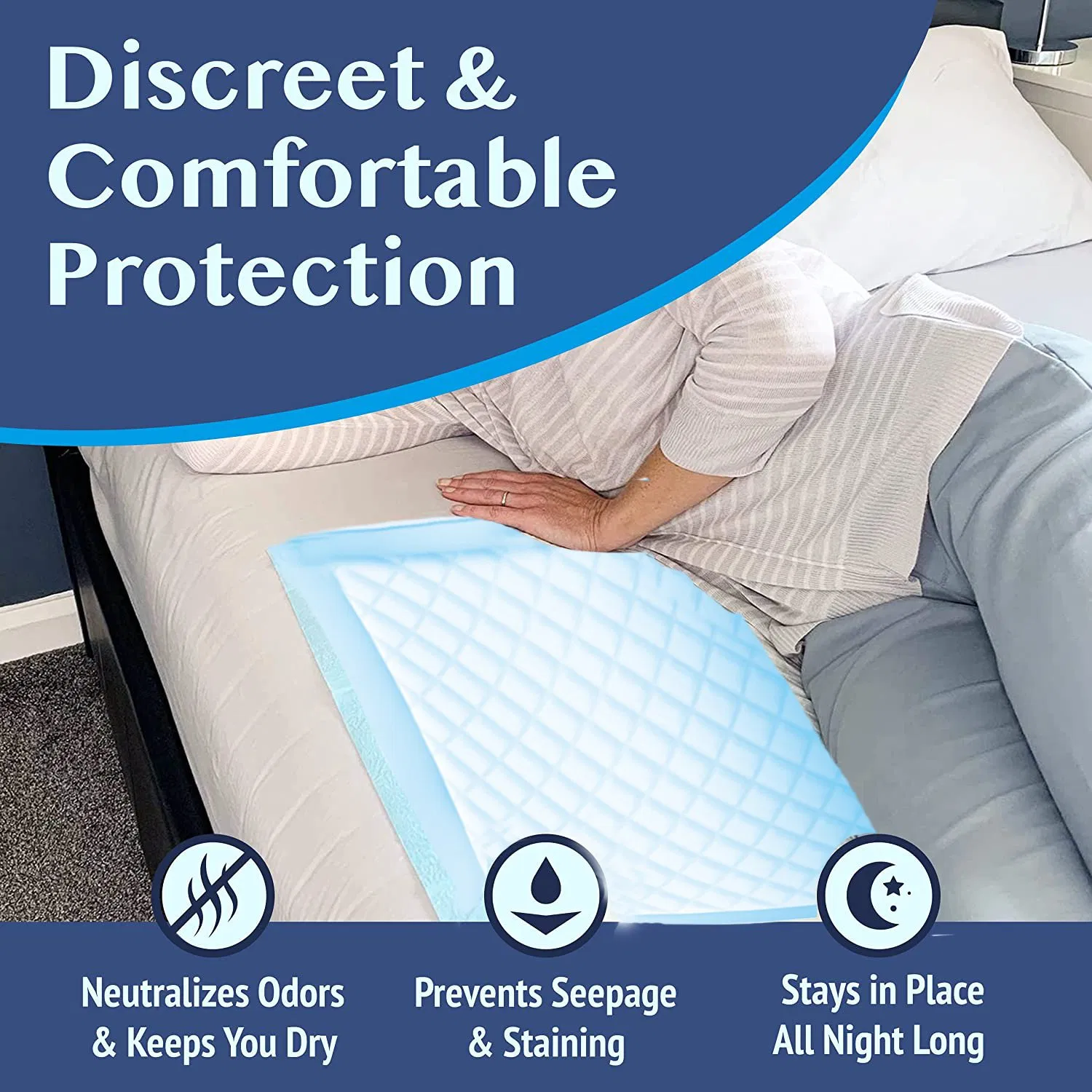 Super Absorbent Hospital Bed Disposable Non-Woven Incontinence Ultra Large Underpad