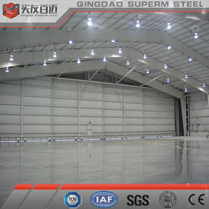 Industrial Prefabricated Steel Structure Warehouse Building Prefab Aircraft Hangar