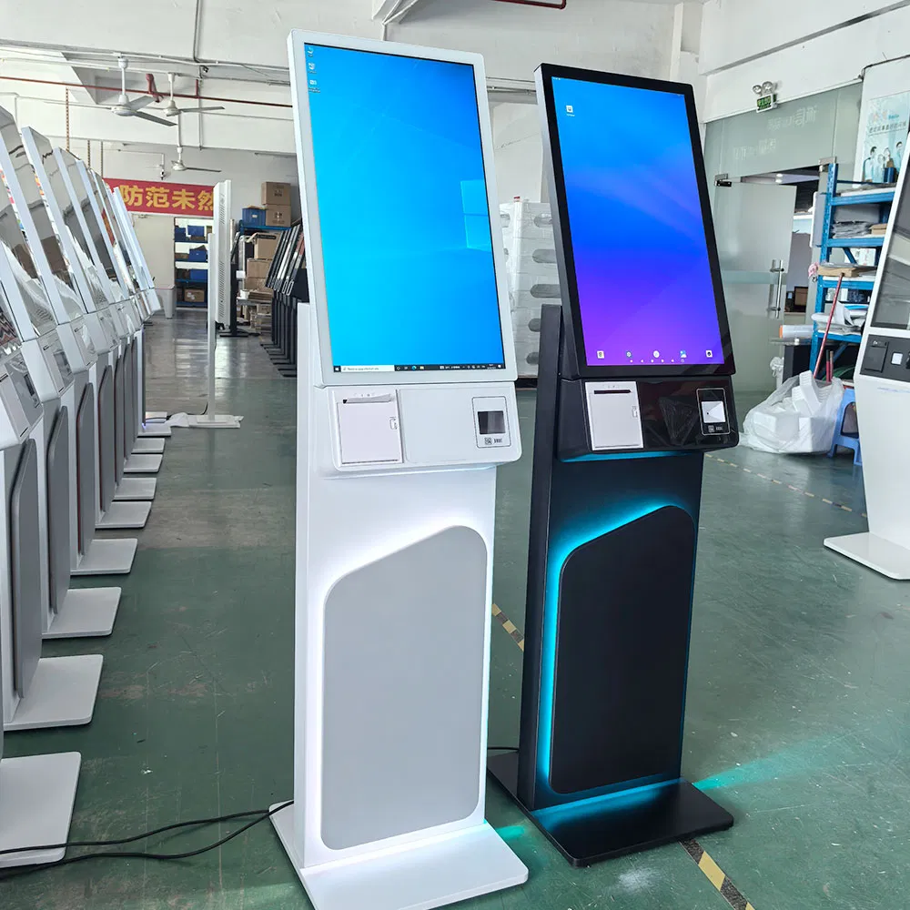 27 Inch Floor Standing Self Service Payment Kiosk with Qr Scanner Printer