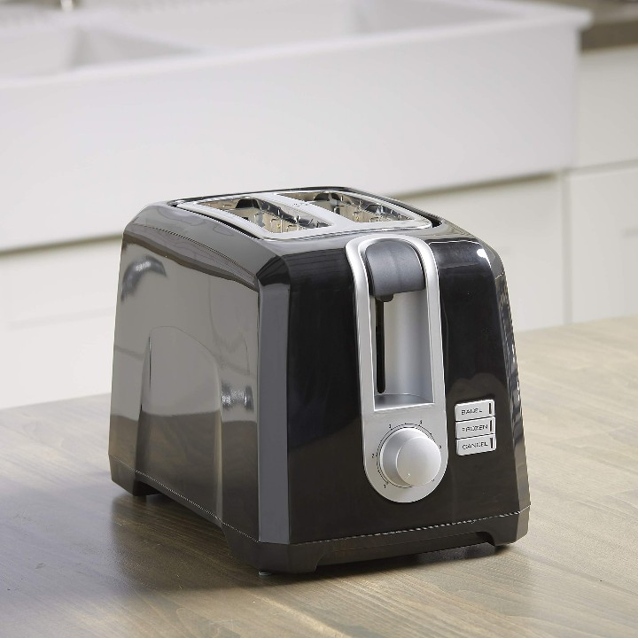 Factory Price Square Black 2 Slice Extra Wide Slot Bread Toaster