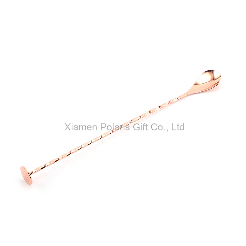 Bartools Rose-Gold Plated Bartender Kits with Ice Scoop Shaker and Spoon