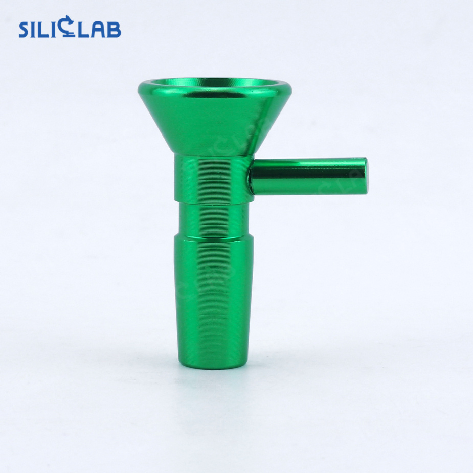 Laser Logo Smoking 14mm Handle Metal Aluminum Banger Bowl