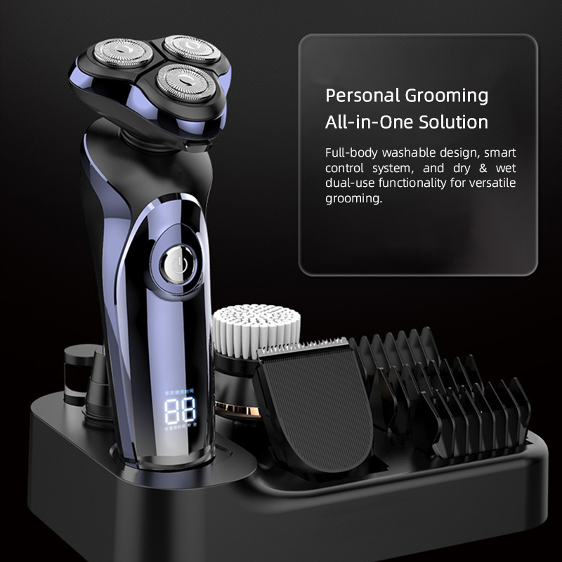 Full-Body Washable 4-in-1 Grooming Set Men's Electric Nose Hair Trimmer and Multi-Functional Shaver