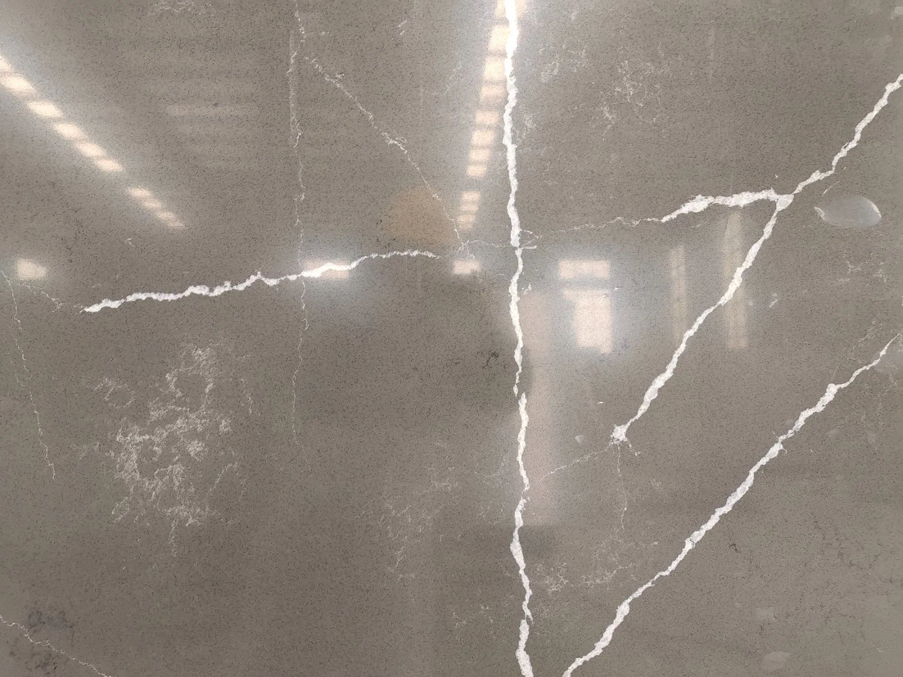 Calacatta Grey 6059 Artifical Quartz Stone Slabs Piedra De Cuarzo Artificial Glossy Surface Countertop Floor Wall Interior Decorations Blanco/Gris Estelar