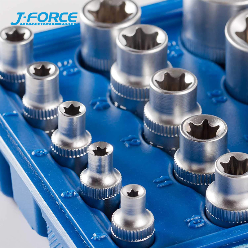 Набор головок J-Force 1/4, 3/8, 1/2 дюйма, 14 предметов