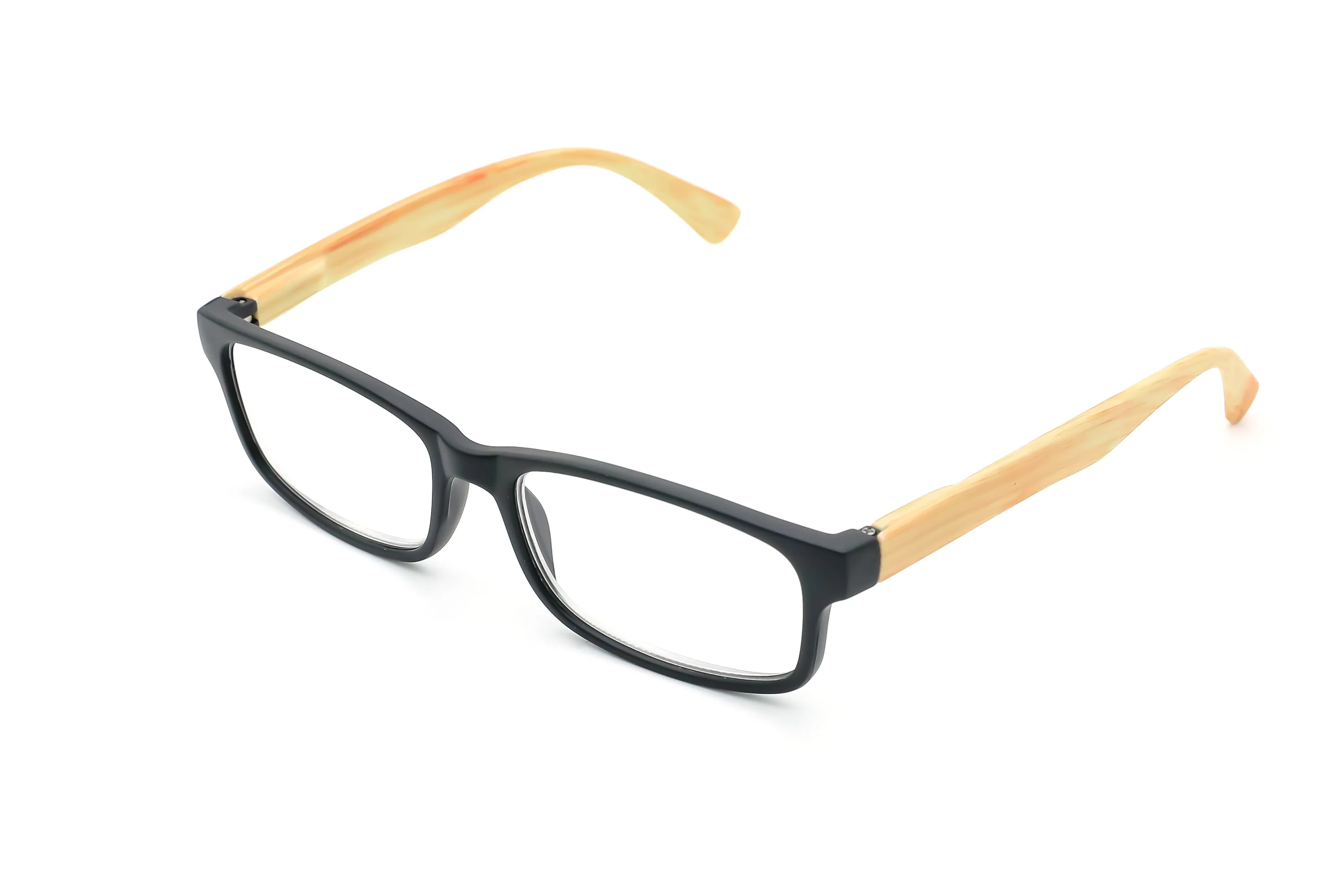 Classic Square PC Reading Glasses with Transfer Wooden Grain Pattern