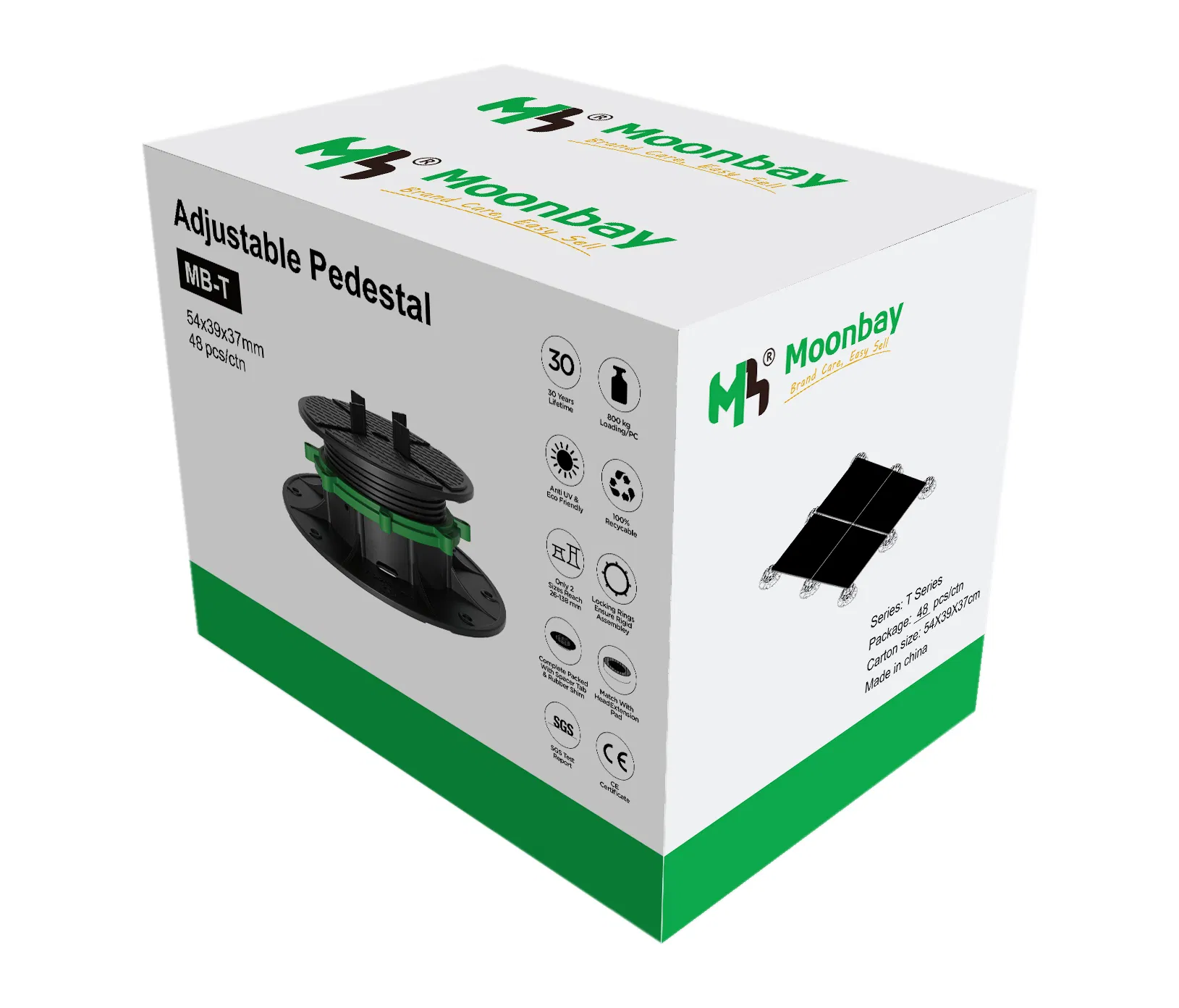 Adjustable Raised Floor Outdoor Floor Support Pedestals