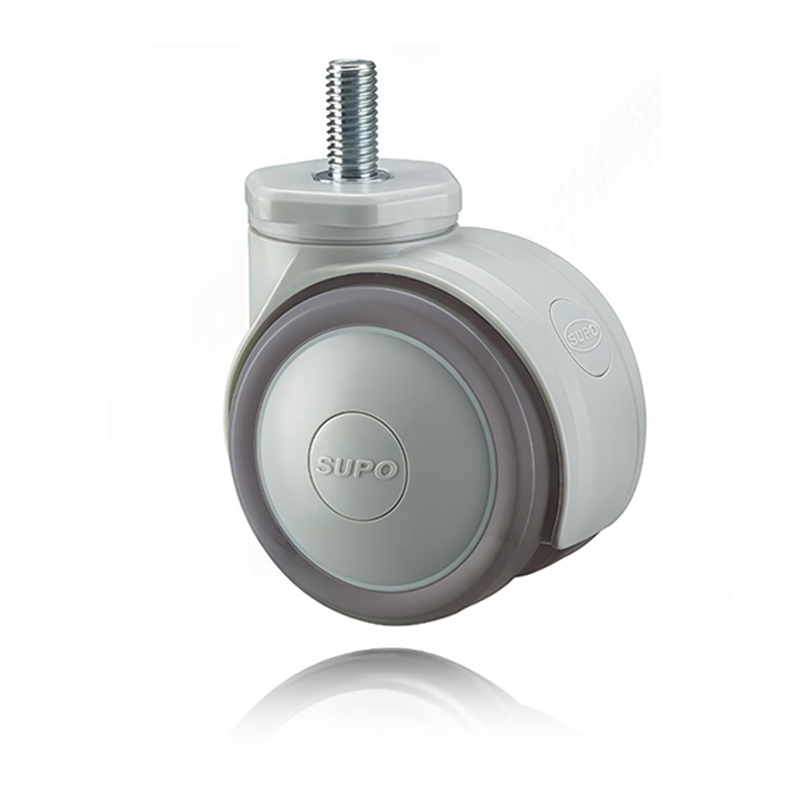 Threaded Stem Smooth Glide Floor-Scratch Resistant Medical Equipment Caster Wheel