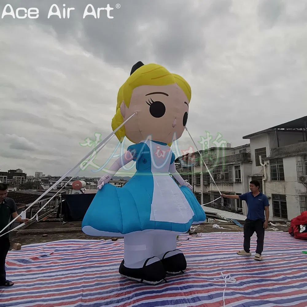 Customized Inflatable Princess Alice Cartoon Inflatable Movie Character Little Girl Model for Outdoor Parades