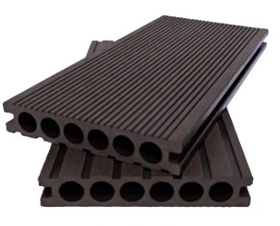 Outdoor Wood Plastic Composite Decking Hollow WPC Flooring Wood Plastic Composite Decking