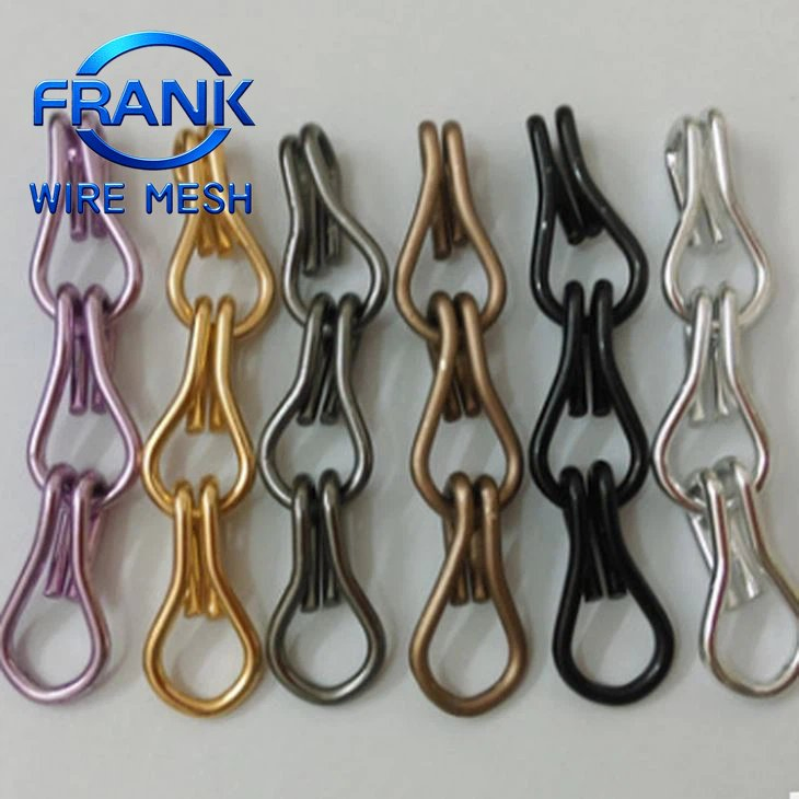 Custom Design Aluminum Double Hook Chain Fly Curtain Mesh for Room Decoration