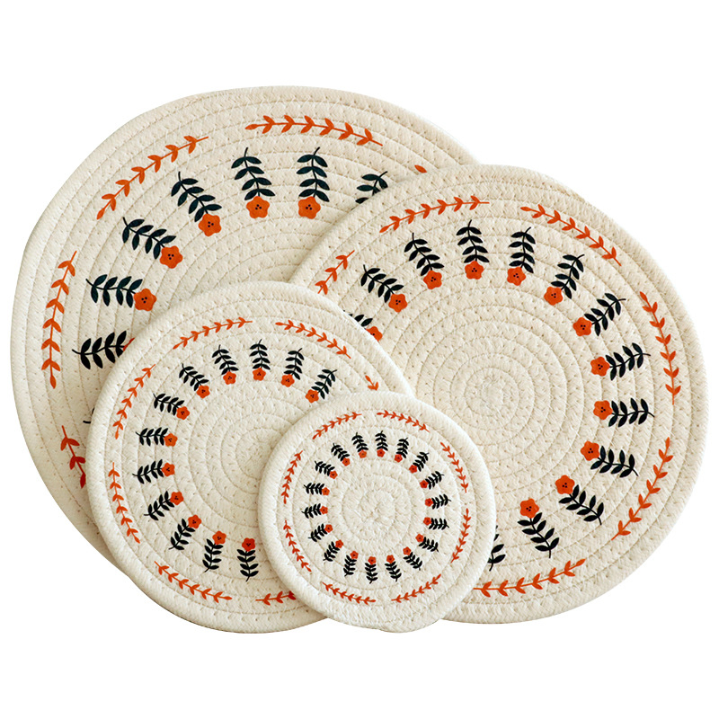 Nordic-Style Cotton and Linen Heat-Insulating Dining Table Placemat