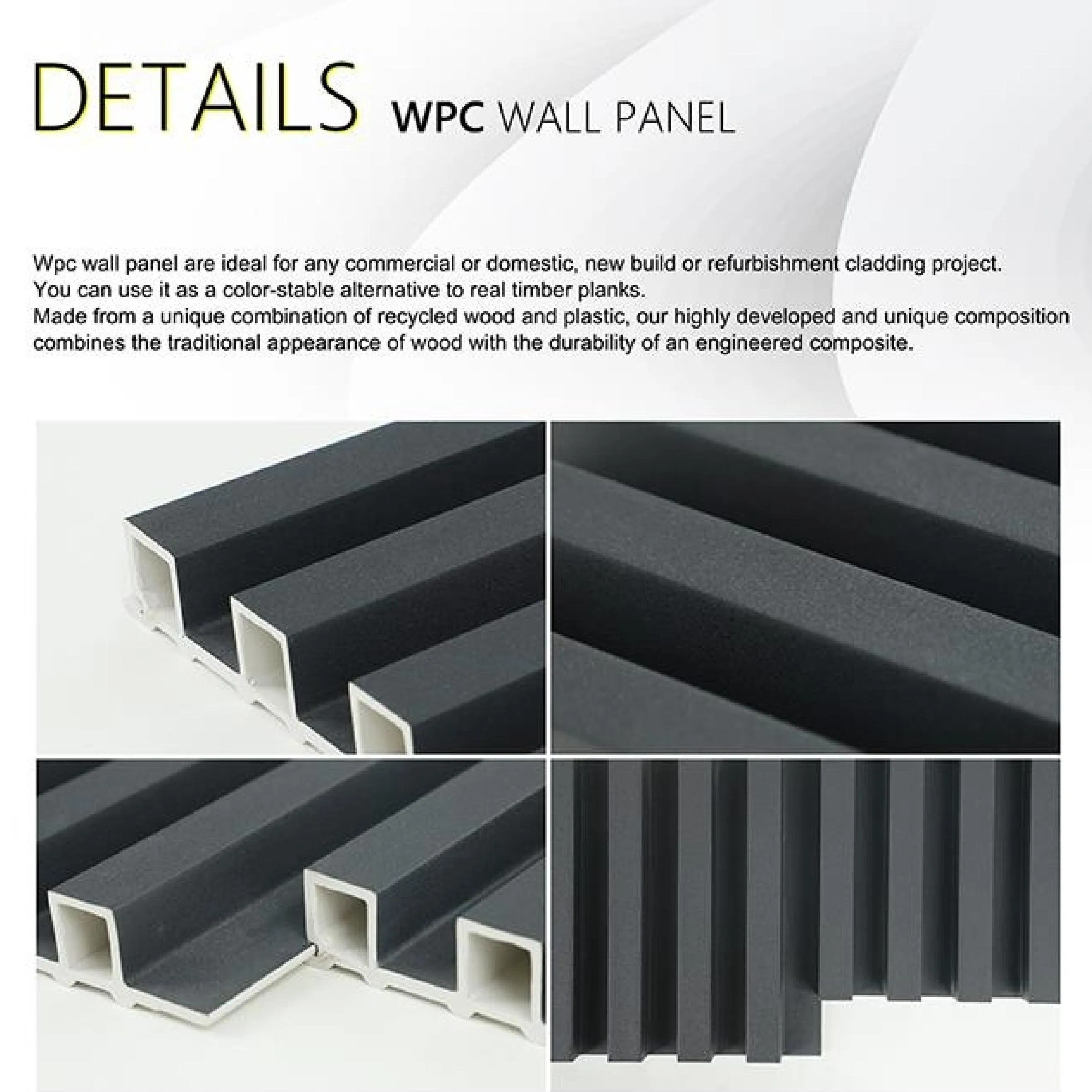 Bathroom Kitchen Living Room Waterproof and Fireproof Background Decorative Board Wooden Wall Decor Panel