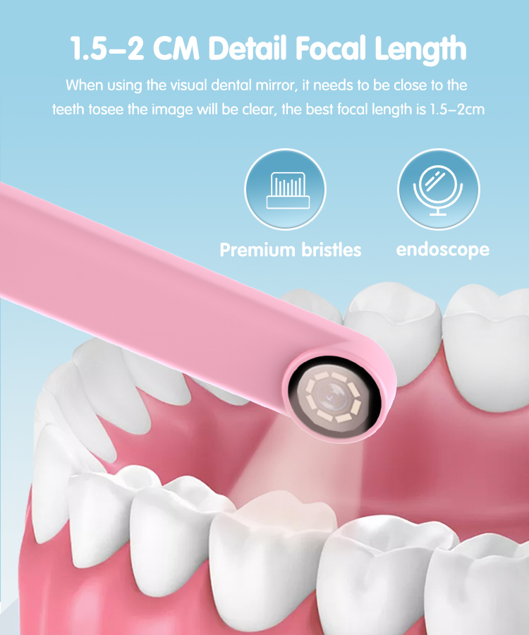 Jssan Smart APP Sonic Electric Toothbrush 15 Modes with Dental Intraoral Camera for Children