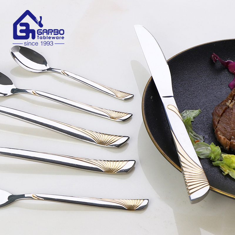 Middle-East Style 9 Inches Stainless Steel Cutlery Kitchen Flatware Fork and Spoon Dinner Knife