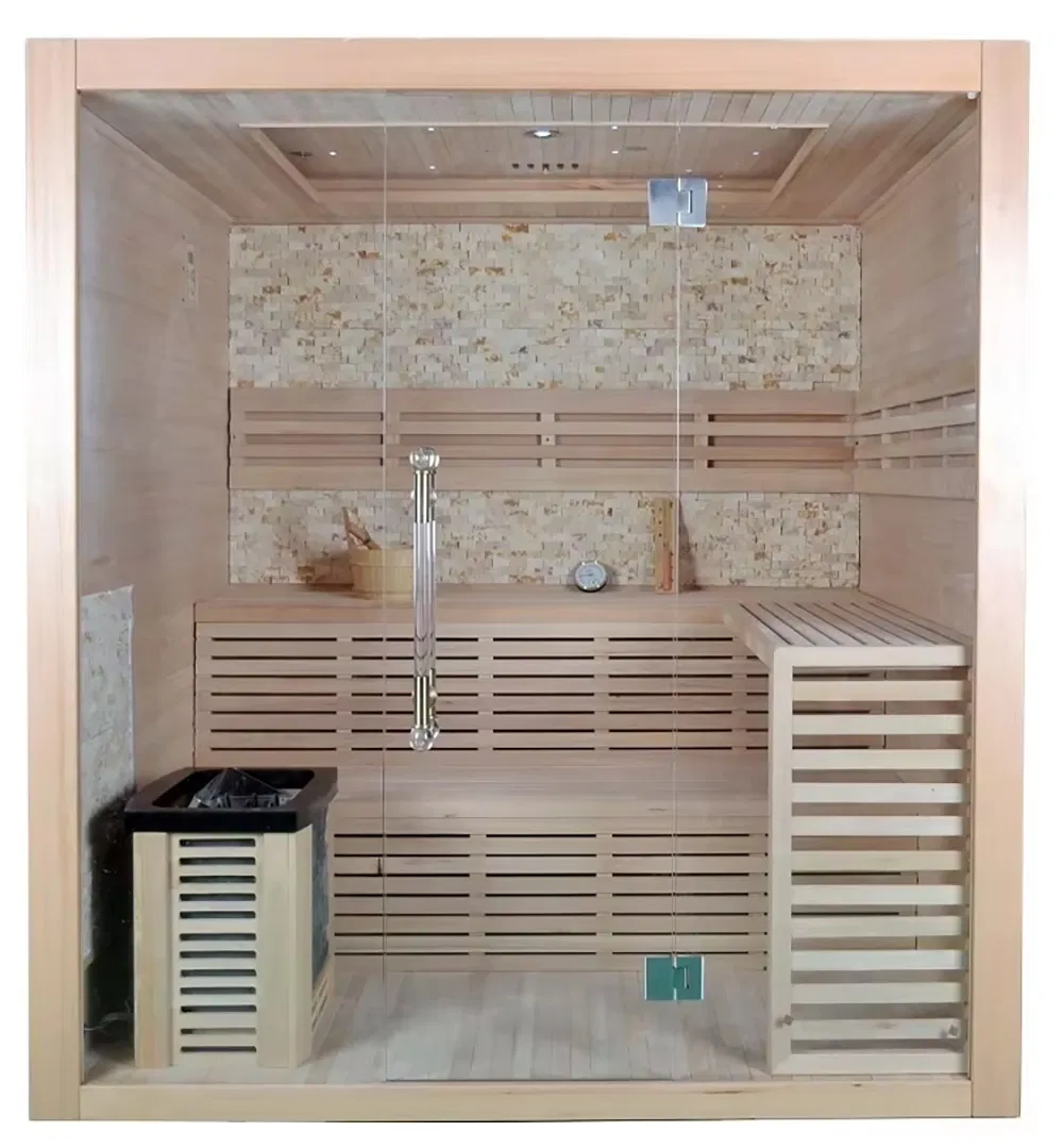 Luxurious Modern Body SPA Wet Steam Health Care Cedar Sauna with Stove
