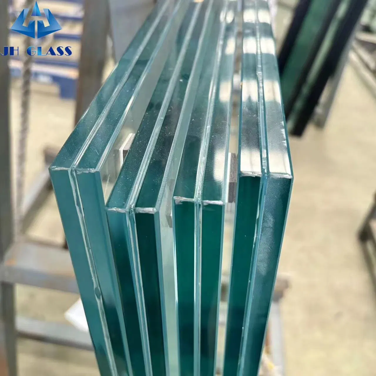 10.89mm, 12.89mm, 16.89mm17.52mm, High Quality, Low Iron Sgp Strengthened Laminated Glass for Floor, Stair, Stair Railing, Floor