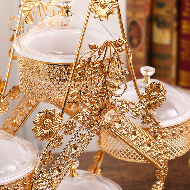 Gold Plated Nordic Fruit Storage for Home Living Room Tray