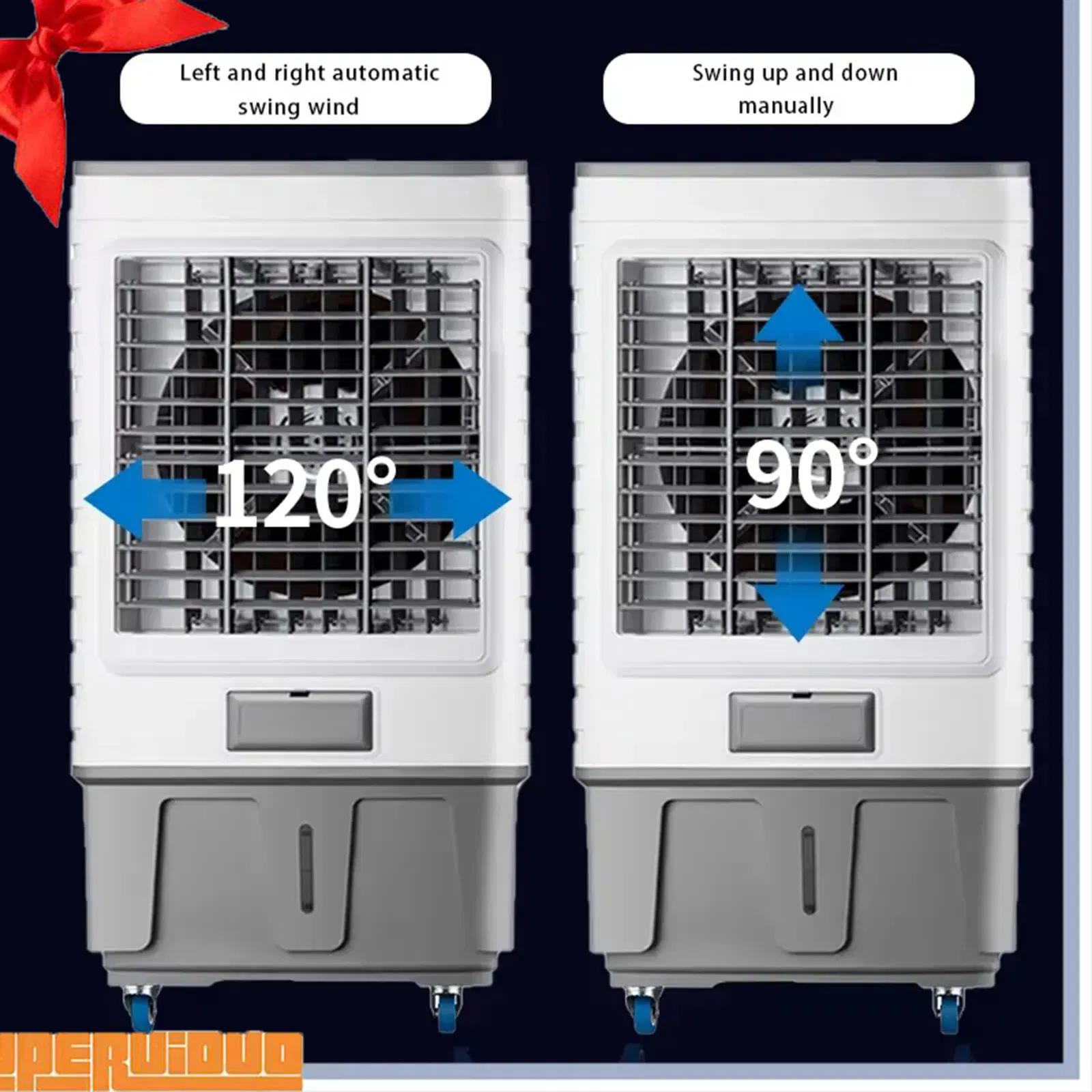 Standing Evaporative Air Cooler with 25L Water Tank Portable Air Conditioner Indoor Tower Cooler Home Office Shop Use Wholesale