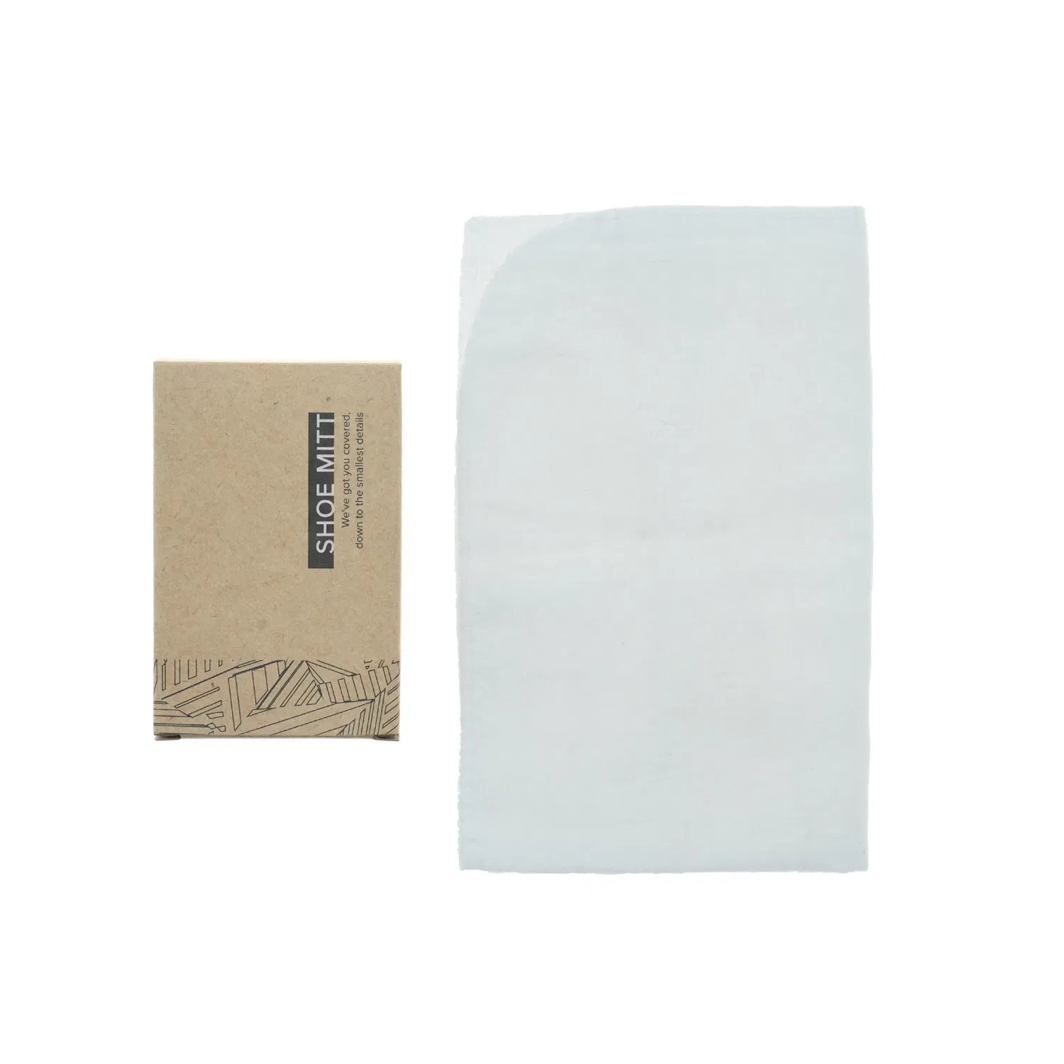 Luxury Shoe Shine Mitt in Kraft Paper Box with Hotel Guest Room