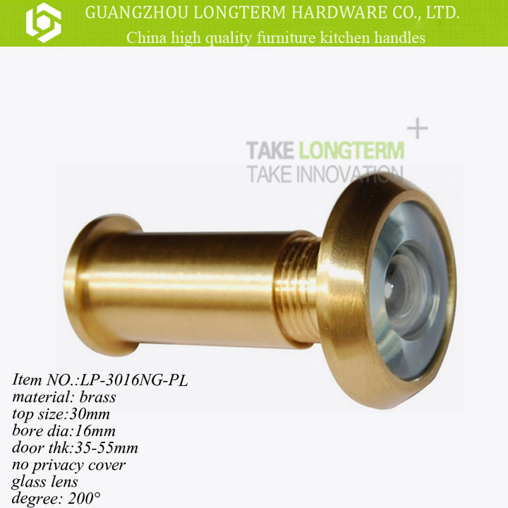 High Quality 200 Degree Brass Door Viewer Bore Dia 16mm