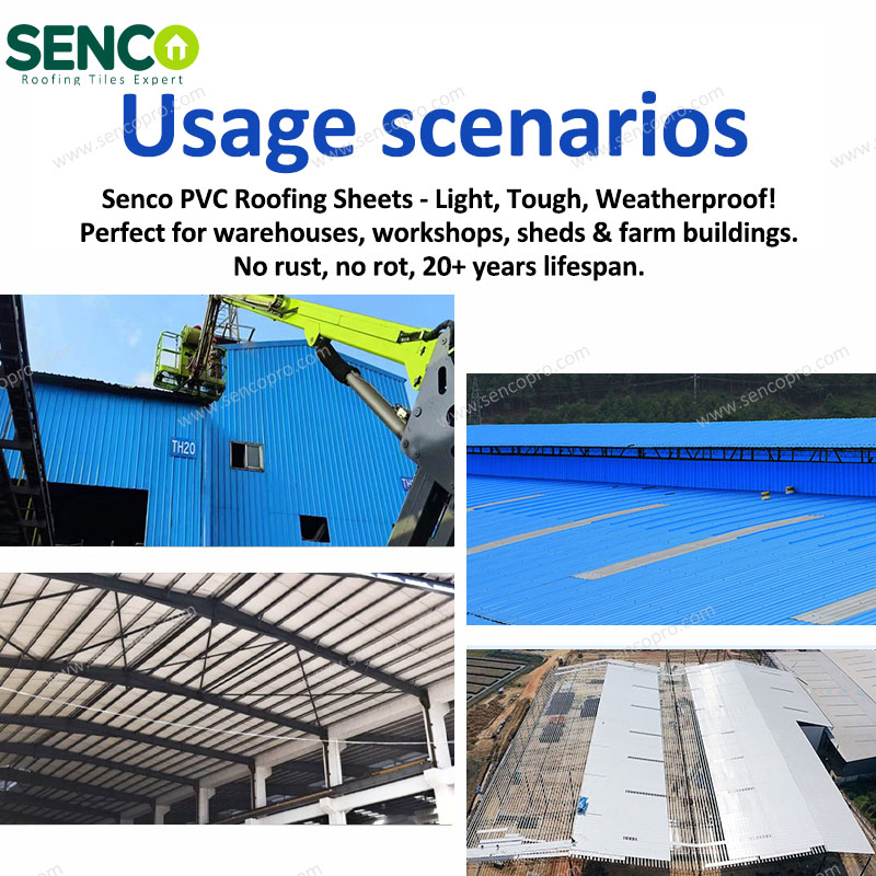 Customized Multi-Color Corrosion-Resistant ASA PVC Roof Tiles for House Villa Factory