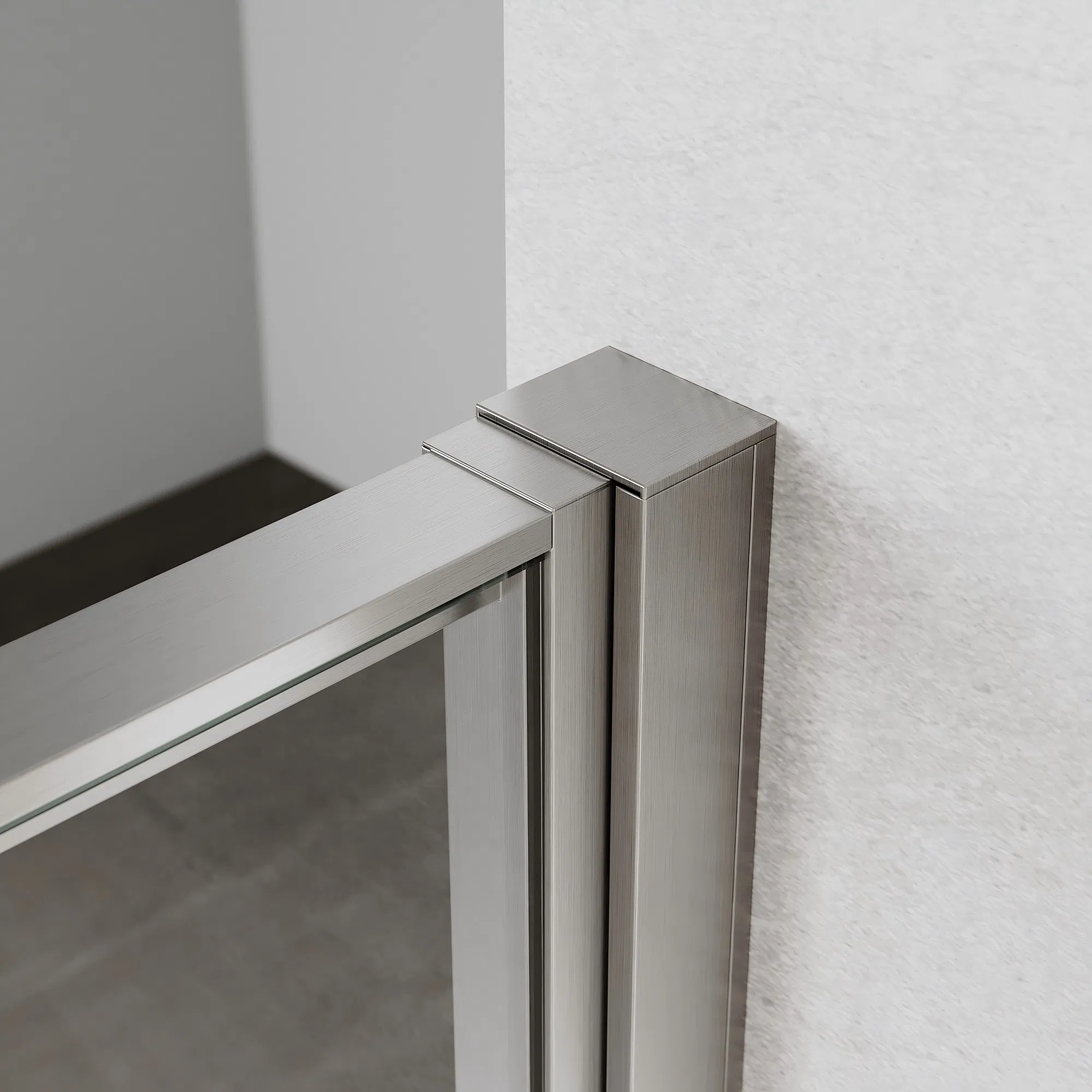 6mm 8mm Tempered Glass Aluminum Frame Shower Enclosure Single Pivot Door Square Shower Rooms