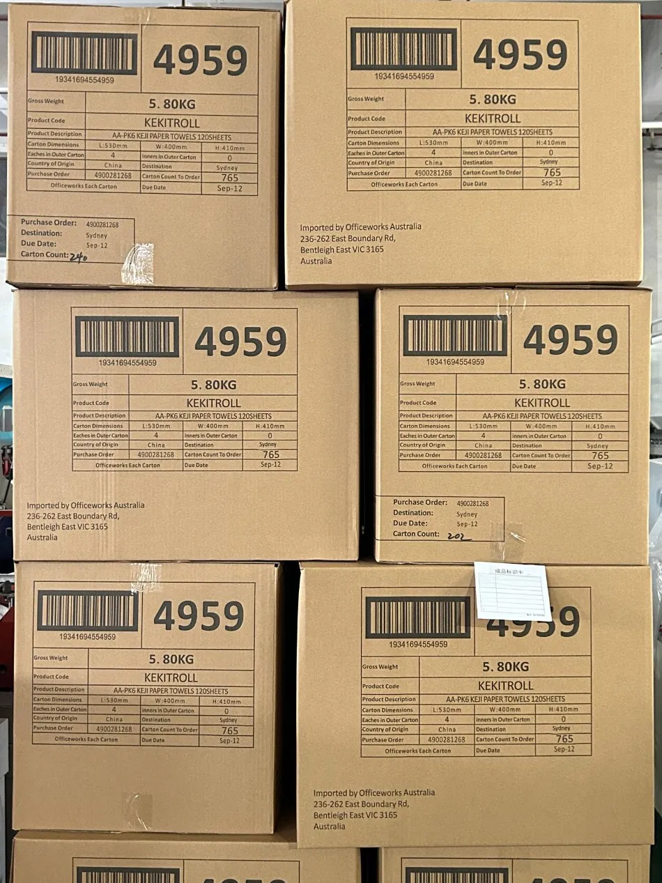 Wholesale 2-Ply Kitchen Towel Paper Pure White 100% Virgin Wood Pulp Kitchen Roll