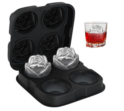Rose Ball Shape Cube Mold Customized Silicone Rubber Ice Cube Mold
