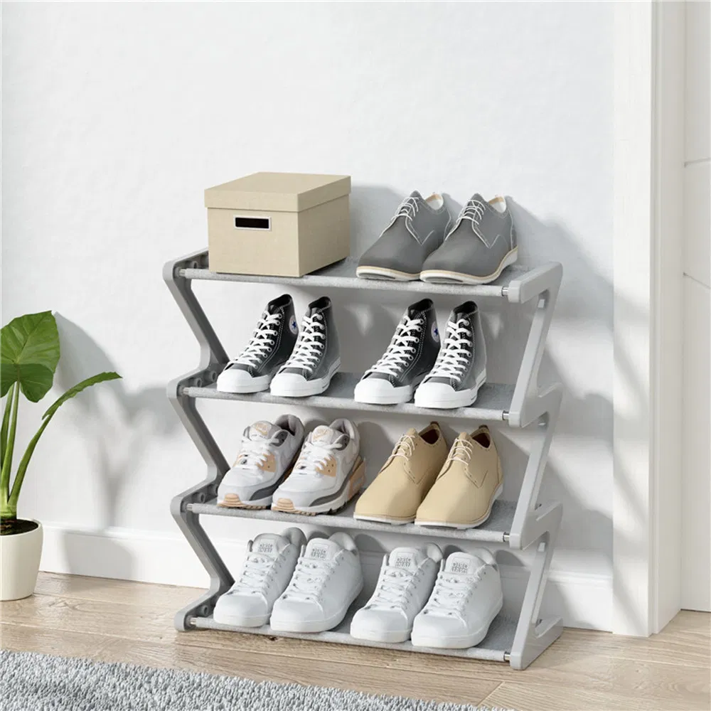 Foldable Shoe Shelf Breathable Indoor Shoe Cabinet Compact Dormitory Storage Solution