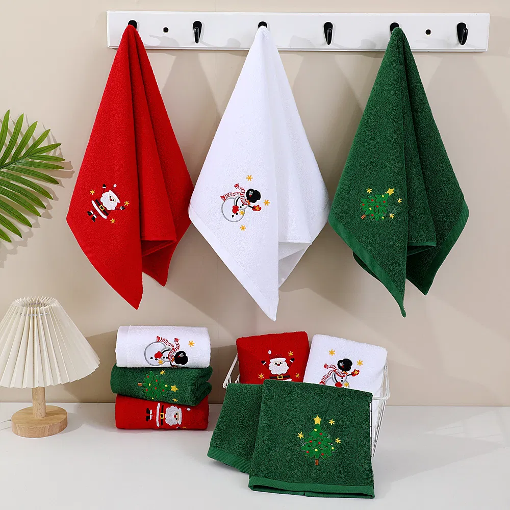 Christmas Cute Hand Towel 40*65 Woven Cotton Kitchen Tea Towel