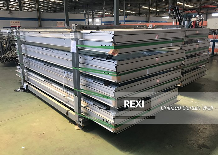 Aluminium Glass Building Facade System Price Aluminum Glazed Curtain Wall Cost per m2 square meter foot