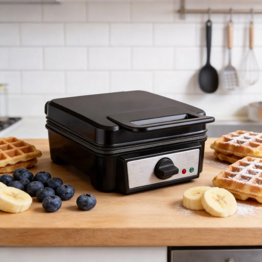 750W 4-Slice Waffle Maker: Enjoy Fluffy Belgian Delights Anytime Ub-828