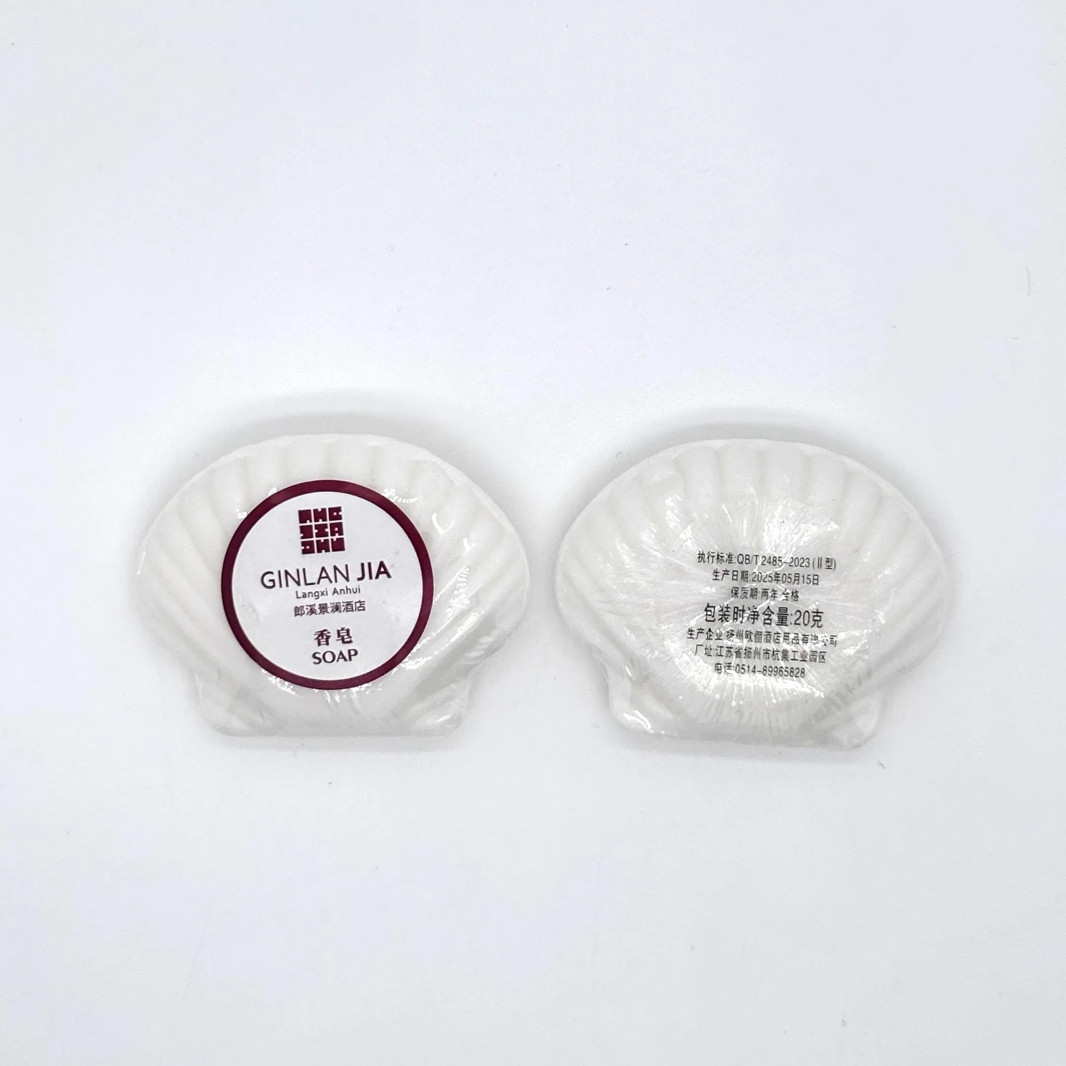 20g White Shell-Shaped Soap Ocean Breeze Fragrance Plastic Wrap Packaging 03