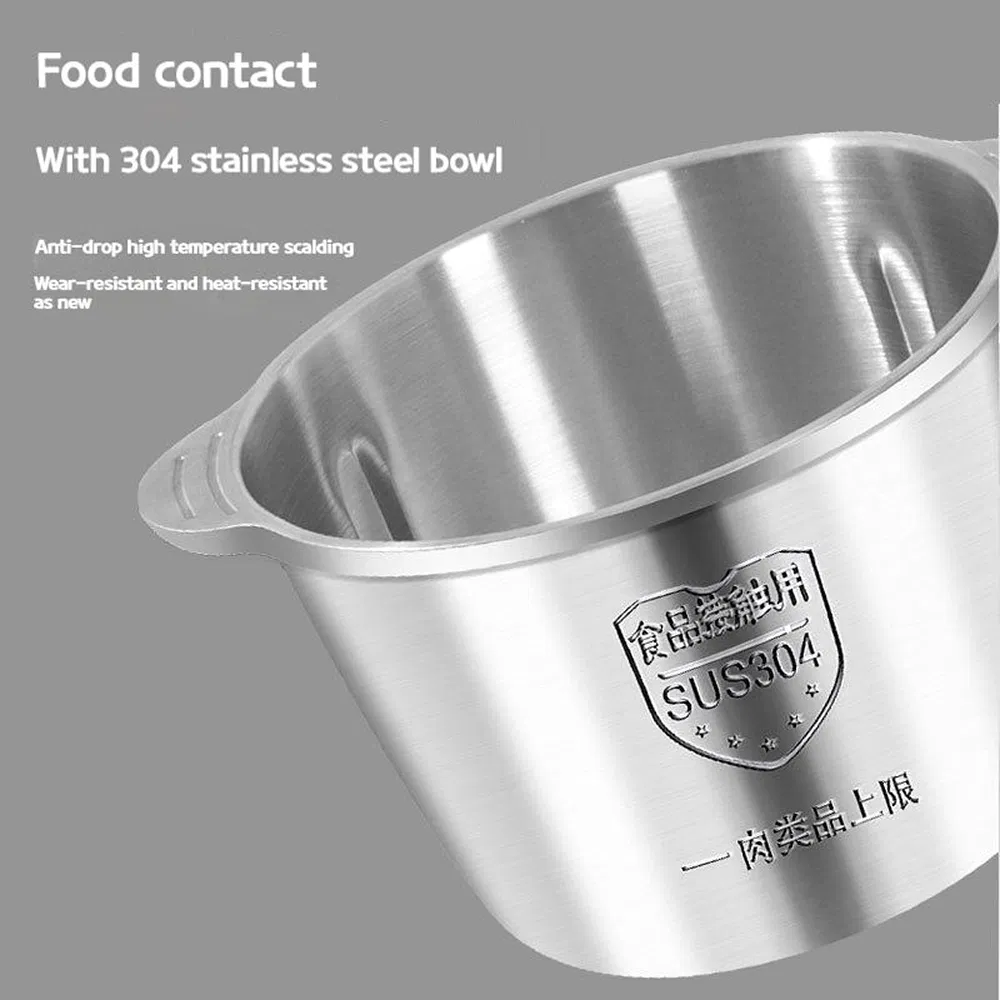 Versatile 2.1-3L Stainless Steel Electric Meat Grinder for Home and RV Use