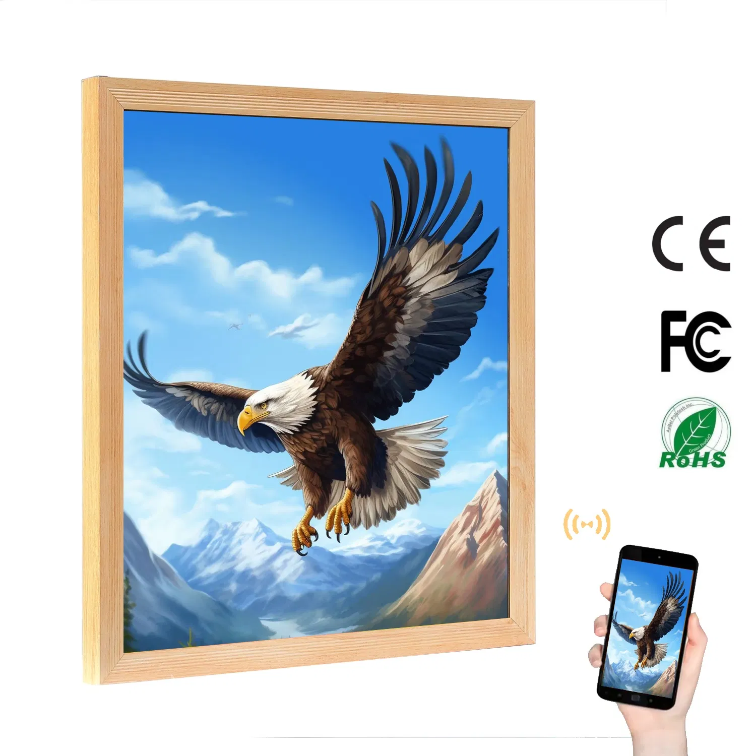 Цифровая фоторамка 19.2" квадратная, IPS, 800 нит