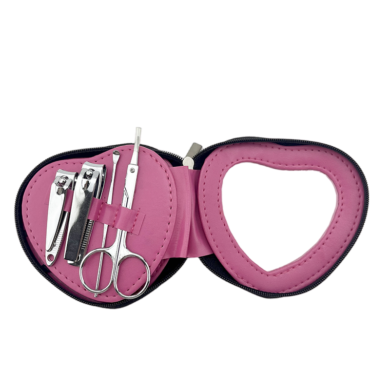 Beauty Stainless Steel Durable Pedicure Manicure Set with Heart Shape Bag