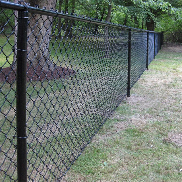Construction Chain Link Fence Panel Galvanized Wire Mesh Vpc Coated