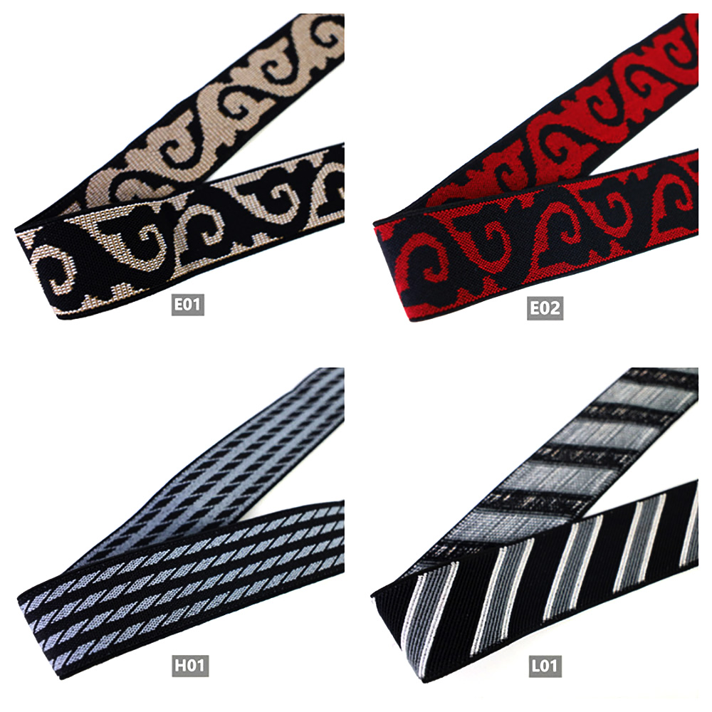 Подтяжки эластичные жаккардовые 35 мм для одежды обуви