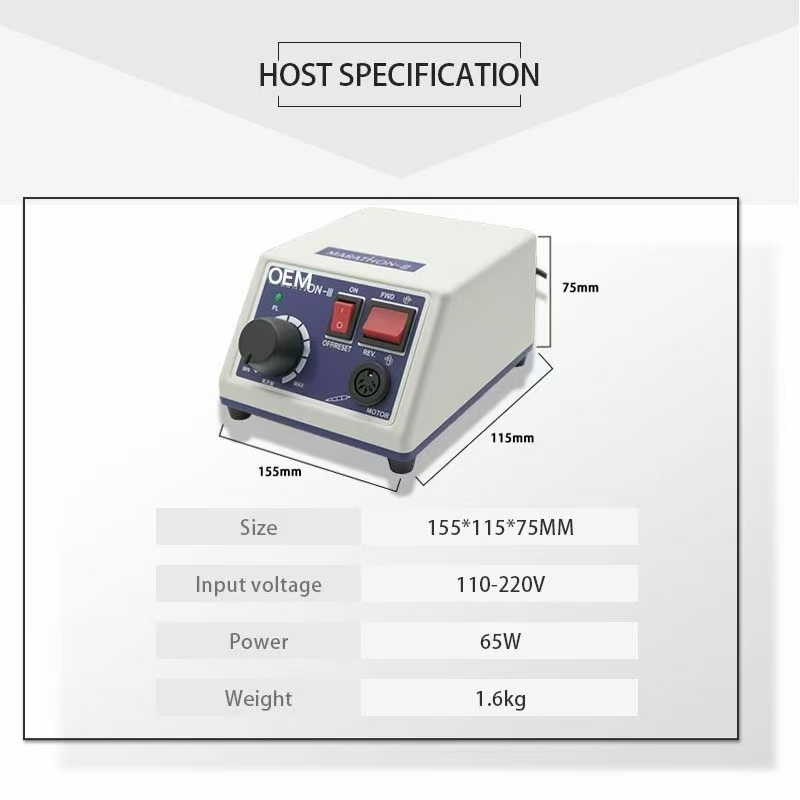 Btmarathon-3 45000rpm Electric Manicure Polisher Portable Professional Acrylic Gel Nail Drill Machine