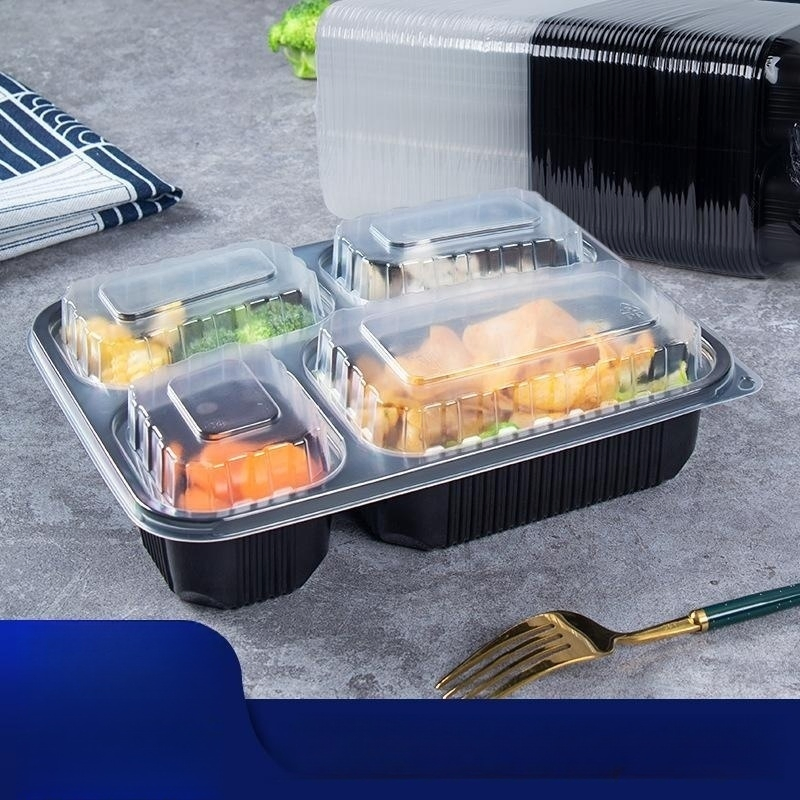 Пластиковый ланч-бокс на 4 отделения, 1 л